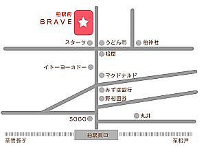 BRAVE �������X�ւ̒n�}