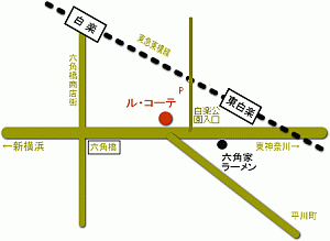 Le coteへの地図