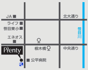 PLENTY戸田笹目店への地図