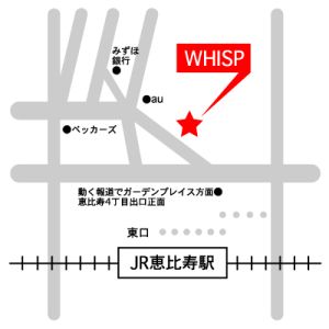 hair shop�@WHISP�ւ̒n�}
