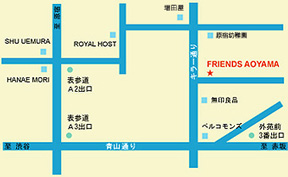 Friends 青山への地図