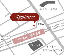 Applause@쑽Xւ̒n}