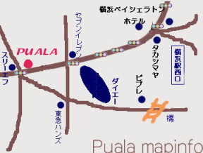 理毛サロン PUALAへの地図
