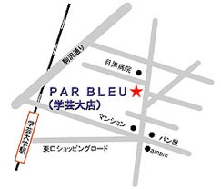 PAR BLEU@w|wXւ̒n}