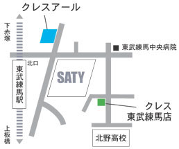 クレス 東武練馬店への地図