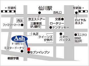 Ash�@���X�ւ̒n�}
