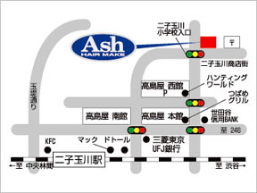 Ash�@��q�ʐ�X�ւ̒n�}