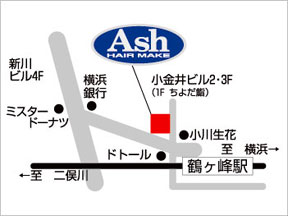 Ash�@�߃����X I�ւ̒n�}