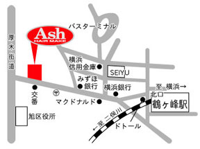 Ash 鶴ヶ峰店II への地図