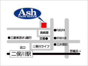 Ash�@�񖓐�k���X�ւ̒n�}