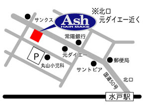 Ash�@���˓X�ւ̒n�}