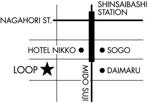 LOOP Extension 大阪心斎橋オーパ店への地図