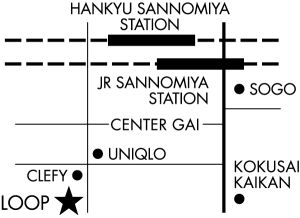 LOOP Extension 神戸三宮店への地図