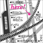 IMAGINE 梅田店への地図