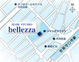 HAIR STUDIO bellezzaへの地図