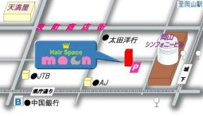 Hair Space MOON�ւ̒n�}