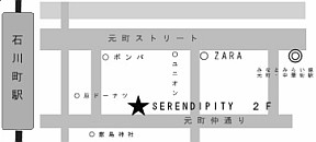SERENDIPITY�@hair design�ւ̒n�}