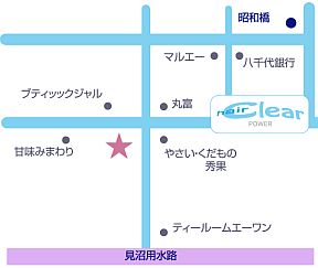 hair Clear�@POWER�ւ̒n�}