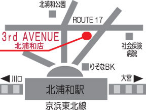 3rd AVENUE�@�k�Y�a�X�ւ̒n�}