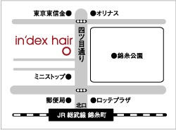 in�fdex hair�@�ю����X�ւ̒n�}