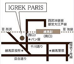 IGREK PARIS�@���n�X�ւ̒n�}