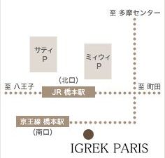 IGREK PARIS�@���{�X�ւ̒n�}