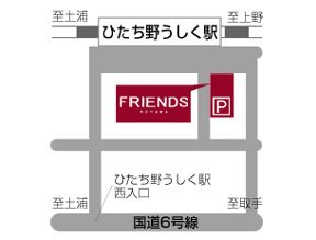 FRIENDS�@�Ђ����삤�����X�ւ̒n�}