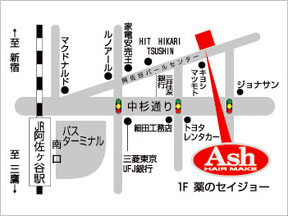 Ash�@�������J�X�ւ̒n�}