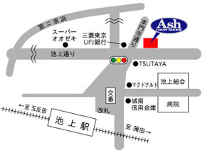 Ash�@�r��X �ւ̒n�}