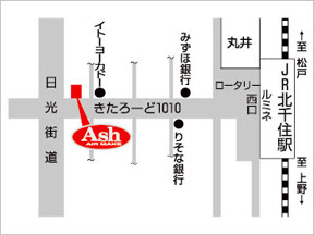 Ash�@�k��Z�X�ւ̒n�}