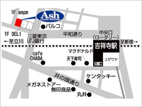 Ash�@�g�ˎ�2���X �ւ̒n�}
