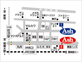 Ash�@���c2���X�ւ̒n�}