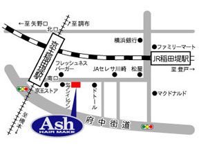 Ash�@��c��X�ւ̒n�}